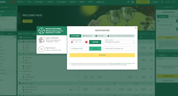 BETWINNER Registration